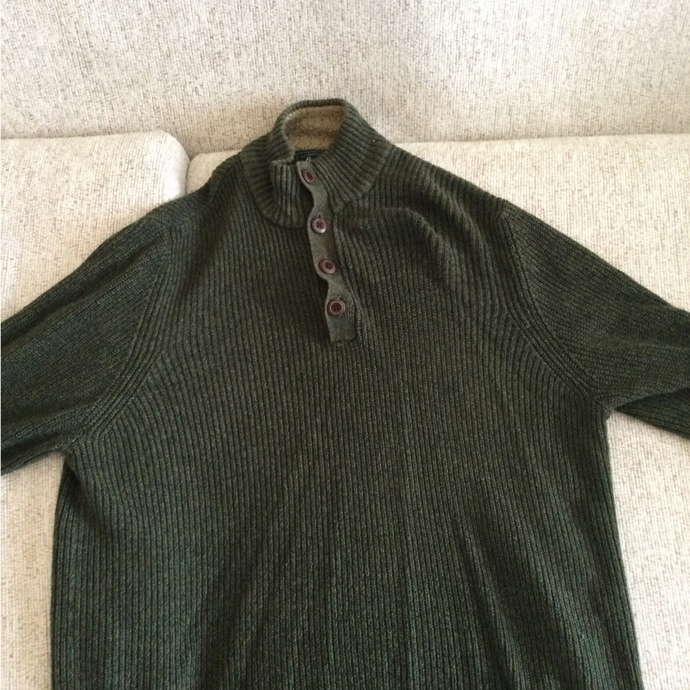Green winter sweater